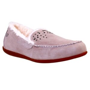 Waco Spenco Women's Balboa Rhinestone Pink Print Slip On Slipper Shoes Size 6